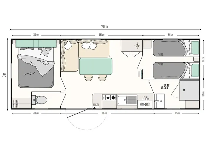 Chalet Camping Papillon Bouillon - 235 Comfort Bouillon